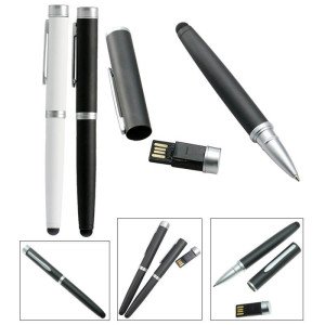 Luxusné kovové USB guličkové pero a stylus - Reklamnepredmety