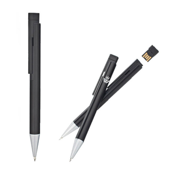Kovové USB pero v modernom dizajne s klikacím mechanizmom