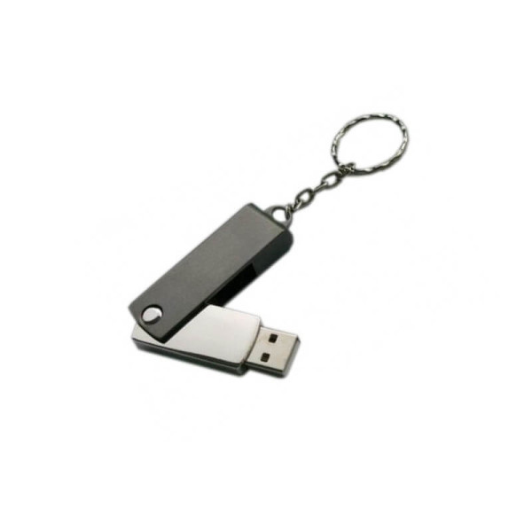 Luxusný kovový USB flash disk s otočným krytom konektora