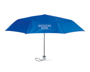 21" celopotlačiteľný skladací dáždnik s pozinkovanými časťami - Reklamnepredmety