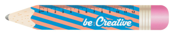 12 cm pravítko v tvare ceruzky