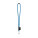 SET Lanyard TUBE Long (Ø 7 mm) s karabínou v tvare D 55 mm a bezpečnostnou sponou Ø 7 mm — modrá
