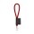 Krátky farebný Lanyard Tube Short Set — červená