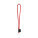 SET Lanyard TUBE Long (Ø 7 mm) s krúžkom Ø 32 mm — červená