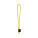 SET Lanyard TUBE Long (Ø 7 mm) s krúžkom Ø 32 mm — žltá