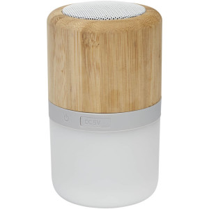 Bambusový Bluetooth® reproduktor Aurea so svetlom - Reklamnepredmety