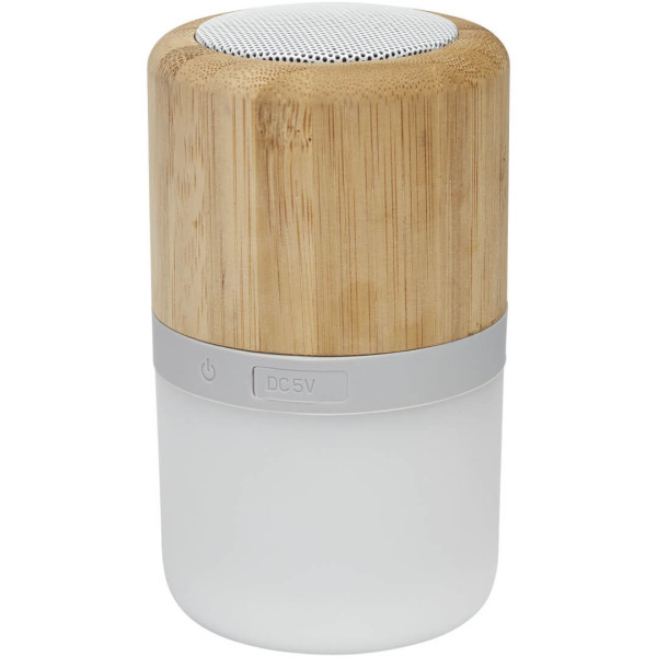 Bambusový Bluetooth® reproduktor Aurea so svetlom