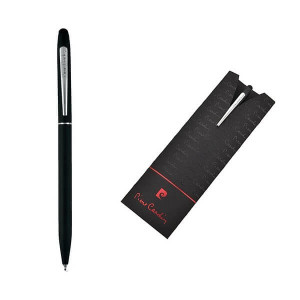 Kovové guľôčkové pero so stylusom a modrou náplňou PIERRE CARDIN ADELINE