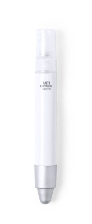 Antibakteriálne guľočkové pero so sprejom Fruk - Reklamnepredmety