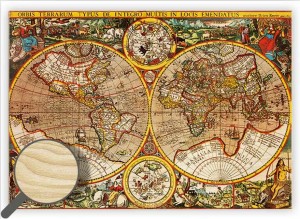 Drevený obraz Antique Maps