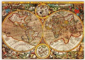 Drevený obraz Antique Maps - Reklamnepredmety
