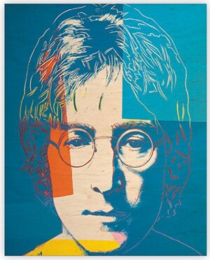 Drevený obraz John Lennon - Reklamnepredmety