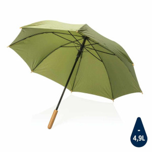 23" bambusový auto-open dáždnik Impact zo 190T RPET AWARE™ - Reklamnepredmety