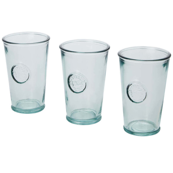 Súprava troch 300ml pohárov z recyklovaného skla Copa