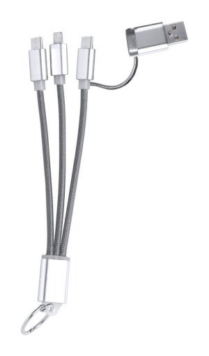 Freckles USB nabíjací kábel s príveskom na kľúče - Reklamnepredmety