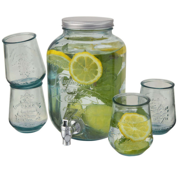 5dielna sada z recyklovaného skla Jardim