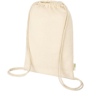 Šnúrkový batoh z organickej bavlny GOTS s gramážou 140 g/m² Orissa - Reklamnepredmety