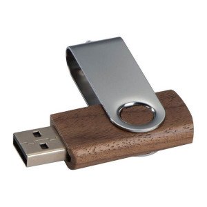 Twist USB kľúč s tmavým dreveným krytom 8GB - Reklamnepredmety