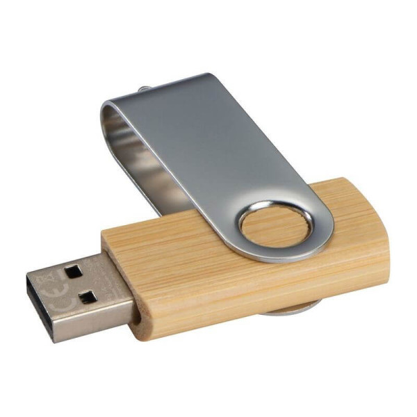 Twist USB kľúč so stredným dreveným krytom 8GB