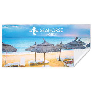 Plážová osuška s plnofarebnou potlačou - Reklamnepredmety