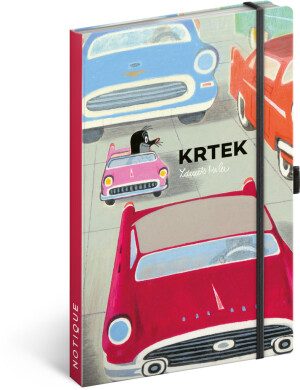 NOTIQUE Notes Krtko a autíčko, linajkovaný, 13 x 21 cm - Reklamnepredmety