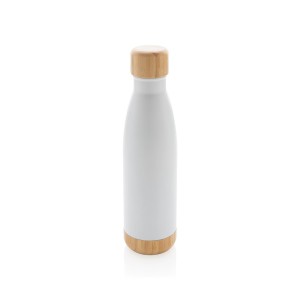 Nerezová termo fľaša s bambusovými detailmi - Reklamnepredmety