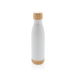Nerezová termo fľaša s bambusovými detailmi - Reklamnepredmety