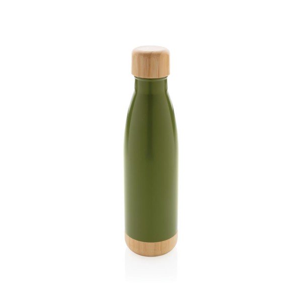 Nerezová termo fľaša s bambusovými detailmi