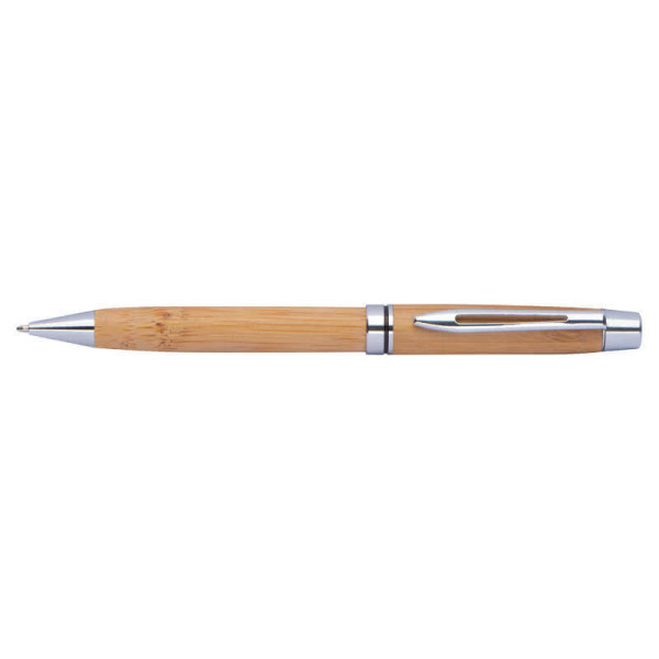 Drevené guľôčkové pero s kovovými aplikáciami