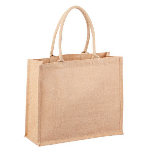 NATURAL SHOPPER laminovaná nákupná taška z juty - Reklamnepredmety