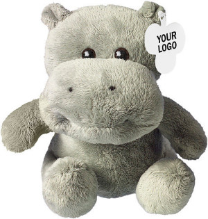 HIPPO Plyšová hračka - hroch s visačkou na potlač - Reklamnepredmety