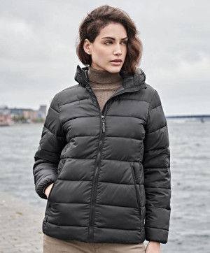 Ľahká dámska prešívaná bunda s kapucňou Tee Jays - Reklamnepredmety