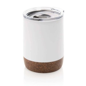 Malý korkový termohrnček z RCS recykl. ocele - Reklamnepredmety