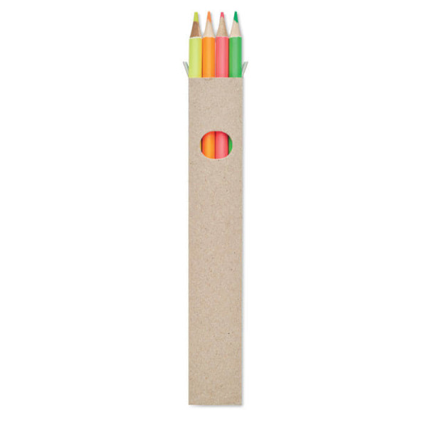 Súprava 4 farebných zvýrazňovacích ceruziek BOWY