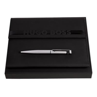 Set HUGO BOSS (guľôčkové pero Loop Diamond & obal A5 Cloud)
