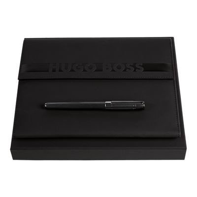 Set HUGO BOSS Black (obal A5 Cloud a guľôčkové pero Gear Ribs )