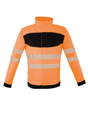 Softshellová bunda EOS Hi-Vis Workwear s plochou na potlač - Reklamnepredmety