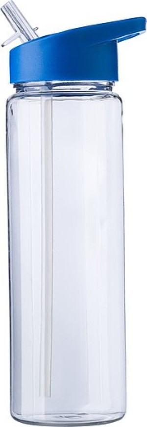 Fľaša na pitie z RPET, 750 ml, so slamkou vo viečku - Reklamnepredmety
