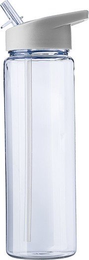 Fľaša na pitie z RPET, 750 ml, so slamkou vo viečku