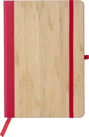 Linkovaný zápisník A5 s prednou stranou z bambusu - Reklamnepredmety