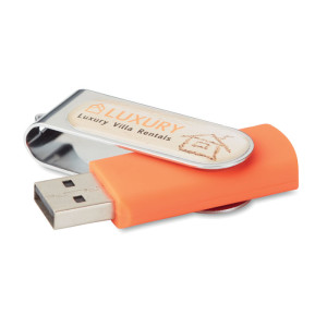 USB flash disk s plnofarebným logom s doming efektom v cene - Reklamnepredmety