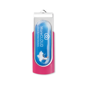 USB flash disk s plnofarebným logom s doming efektom v cene - Reklamnepredmety