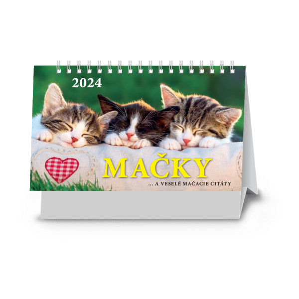Stolový kalendár Mačky 2024