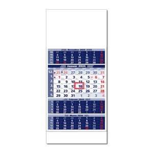 Plánovací kalendár ŠTANDARD 4M modrý 2024 - Reklamnepredmety