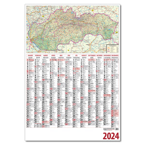 Plánovací kalendár s mapou 2024 - Reklamnepredmety