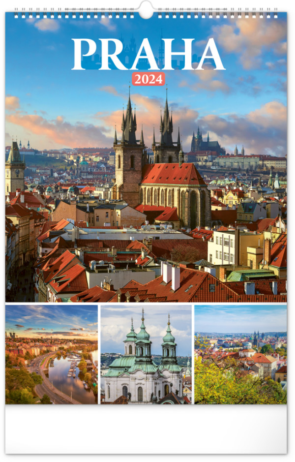 Nástenný kalendár Praha 2024