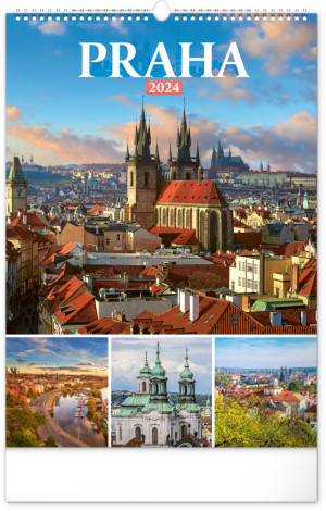 Nástenný kalendár Praha 2024 - Reklamnepredmety