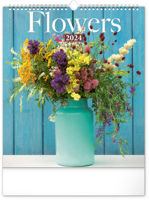 Nástenný kalendár Kvety 2024 - Reklamnepredmety