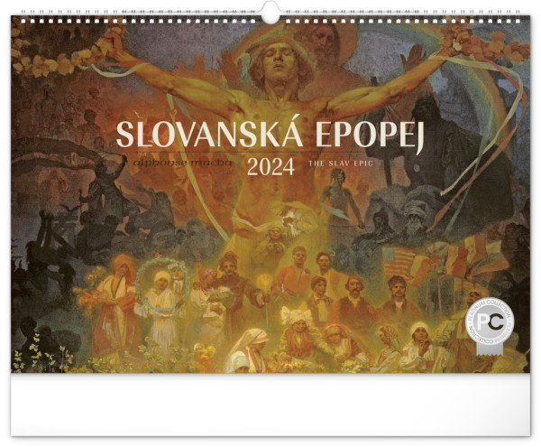 Nástenný kalendár Slovanská epopeja – Alfons Mucha 2024