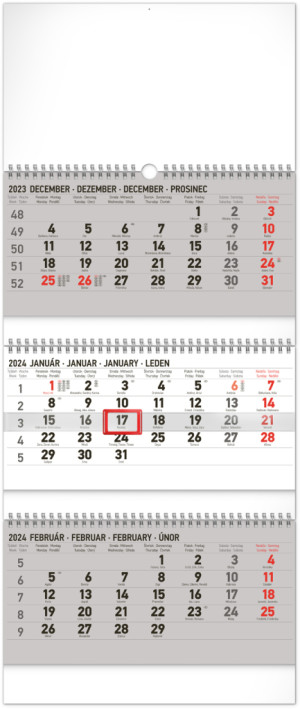 Nástenný kalendár 3-mesačný štandard skladací 2024 - Reklamnepredmety